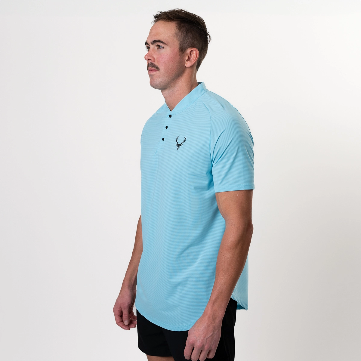mock neck golf polo